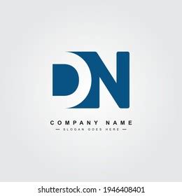 Initial Letter Dn Logo Minimal Vector Stock Vector Royalty Free