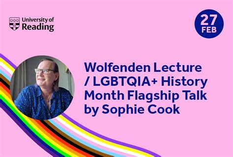 Wolfenden And Lgbtqia History Month Flagship Event With Sophie Cook