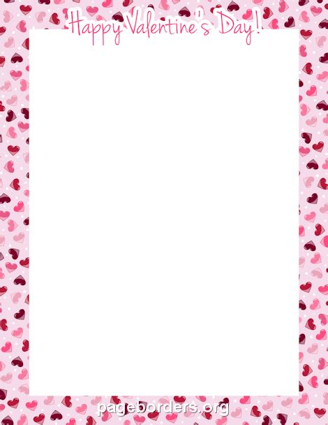 Happy Valentine S Day Border Clip Art Page Border And Vector Graphics