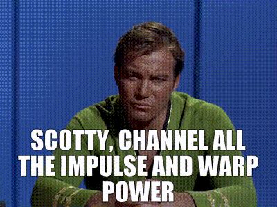 Yarn Scotty Channel All The Impulse And Warp Power Star Trek