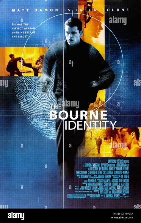 The Bourne Identity - Original Movie Poster Stock Photo - Alamy