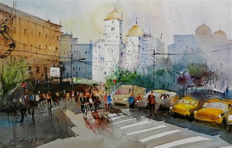 Streets Painting By Nitin Singh Fine Art America
