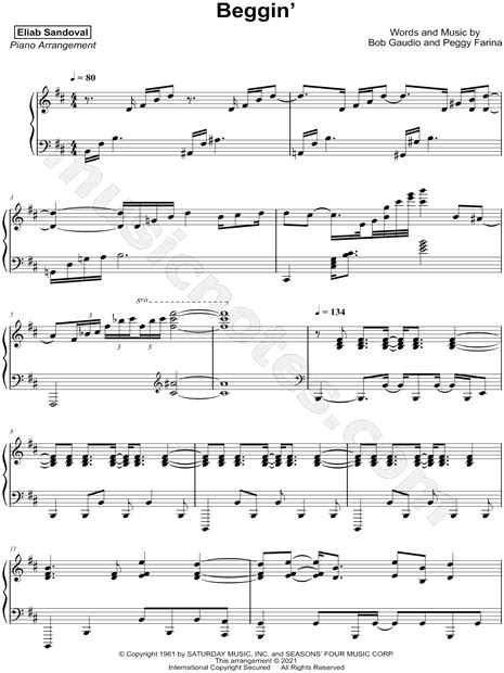 Eliab Sandoval Beggin Sheet Music Piano Solo In B Minor Download