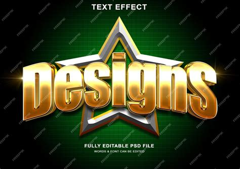 Premium Psd Designs 3d Golden Text Style Effect