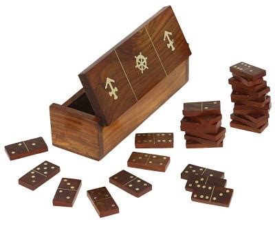 WOODEN DOMINO SET WITH BRASS ANCHOR ON TOP At Best Price In Bijnor