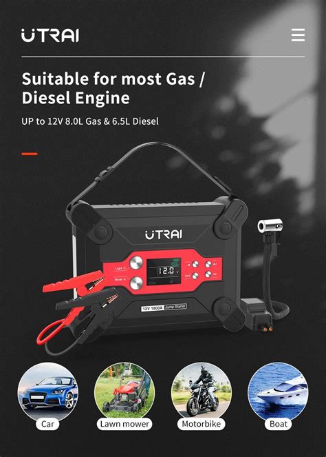 Utrai Jstar Mah A In Car Jump Starter With Psi Air