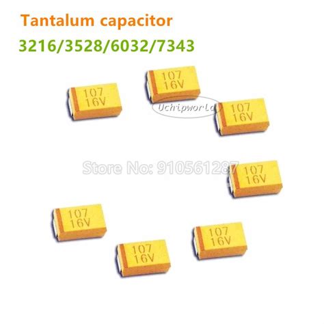 SMD Tantalum Capacitor 3216 A 3528 B 6032 C 7343 D E 1UF 2 2UF 4 7UF