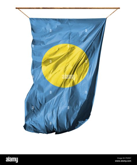 Flag Of Palau Vertical Flag Isolated On A White Background Stock Photo