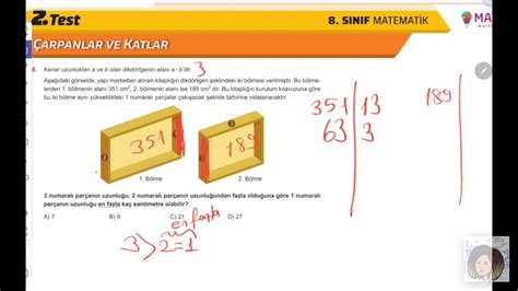 MATEMATUS PROBLEM SOLVED 8 SINIF ÇARPANLAR VE KATLAR 2 TEST ÖRNEK