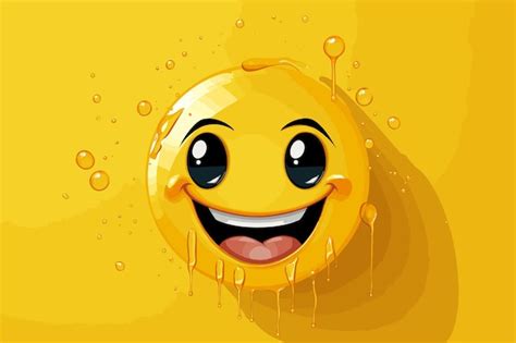 Emoji 3d De Rosto Sorridente Suor Emoticons Amarelos Detalhados