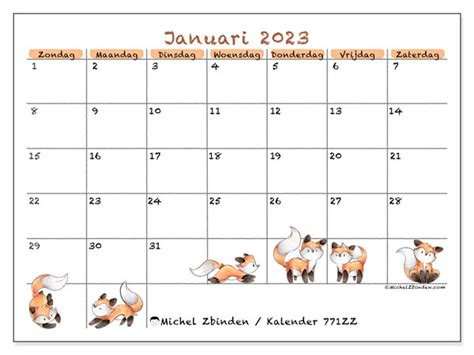 Kalender Januari Om Af Te Drukken Zz Michel Zbinden Be