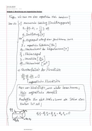 Übungsaufgaben WS2021 2022 Aufgabe 1 Berechnung von magnetischen