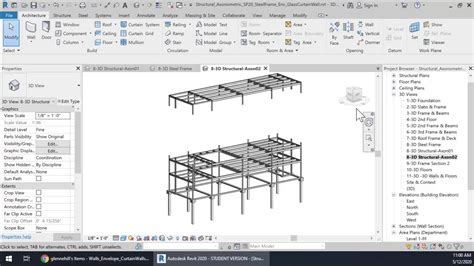 Exploded Structural Axonometric Sp20 Steelframe Youtube