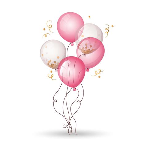 Premium Vector Balloons In Pink Color Vector Illustration