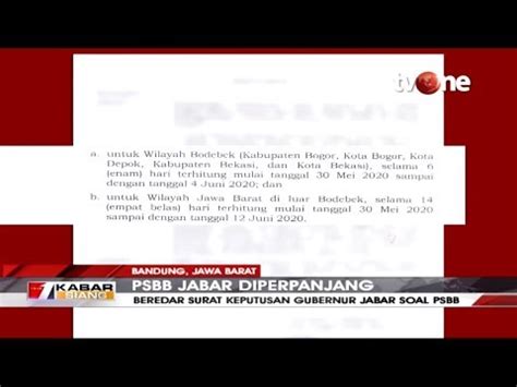 Ramai Soal Kebijakan New Normal Jabar Perpanjang Psbb Tvone Tvone