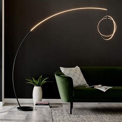 Lite Source Monita Matte Black Led Light Arc Floor Lamp P