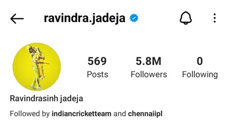 CricketMAN2 On Twitter Ravindra Jadeja S Instagram Account New DP