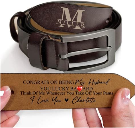 Tm Teeman Congrats On Being My Husband Belt Personalized Sided