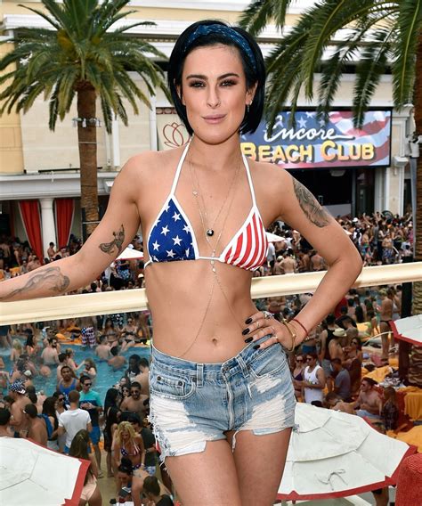 RUMER WILLIS In Bikini Top At Encore Beach Club In Las Vegas 07 04 2015