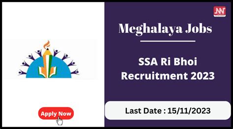 Meghalaya Jobs Ssa Ri Bhoi Recruitment