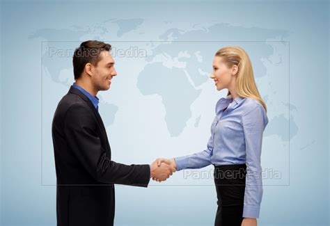 frau und mann händeschütteln Stock Photo 12239506 Bildagentur