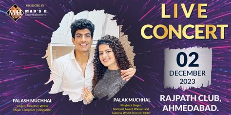 Palak Muchhal & Palash Muchhal Live Concert, Rajpath club, Ahmedabad, 2 ...