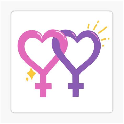 Heart Lesbian Lgbtq Pride Sticker For Sale By Elgadesigns Redbubble