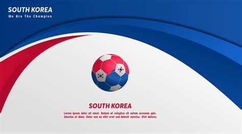 diseño de bandera de corea del sur de fondo vectorial con bola ...