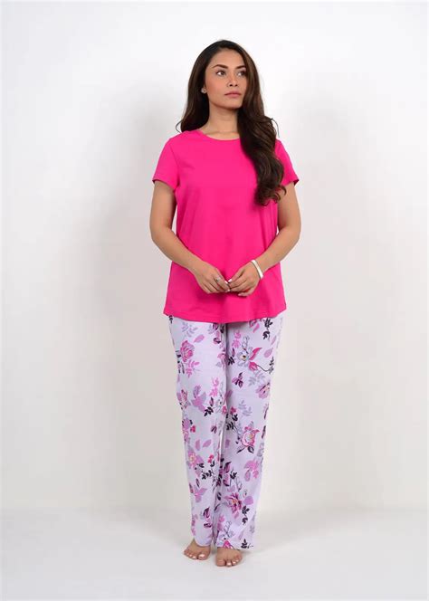 HOT PINK Print PJ Set Dukan Pk