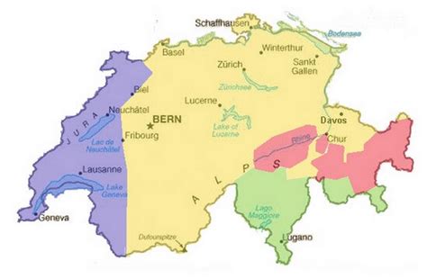 Présentation 65 Imagen Carte De La Suisse Avec Les Villes Fr