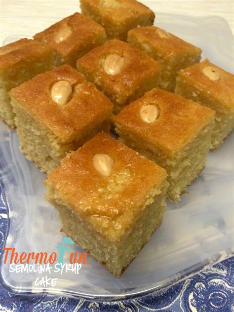 Thermomix Semolina Syrup Cake - Week 14 - ThermoFun | Thermomix R