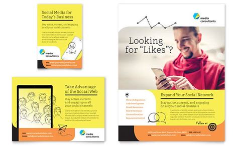 Social Media Consultant Flyer And Ad Template Design