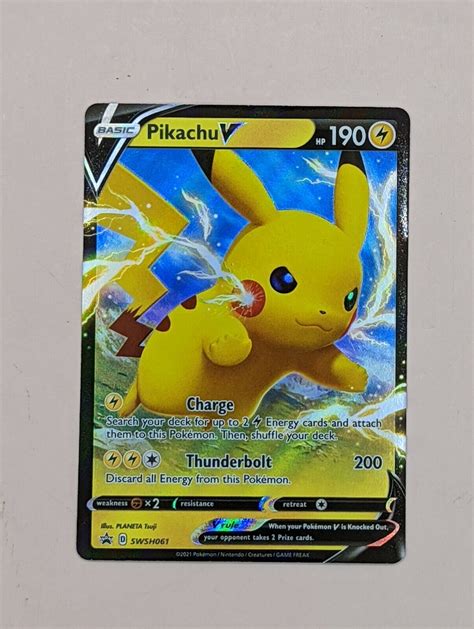 Mavin Pok Mon Tcg Pikachu V Swsh Black Star Promos Swsh Holo Promo