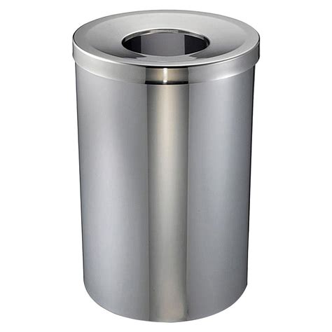 Genuine Joe Gal Stainless Steel Round Open Top Trash Can Gjo