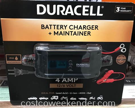 Duracell Battery Charger Maintainer Costco Weekender