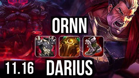 Ornn Vs Darius Top 6 1 7 1 6m Mastery 1000 Games Br Master