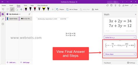 How To Type And Solve Math Problems In Microsoft Onenote Webnots