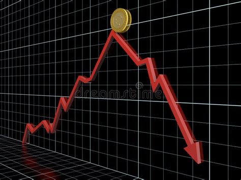 Money Loss Down Arrow Stocks Graph Concept Of Financial Crisis