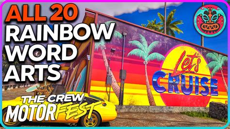 All Rainbow Word Arts Hawaii Scenic Tour Crew Motorfest Youtube