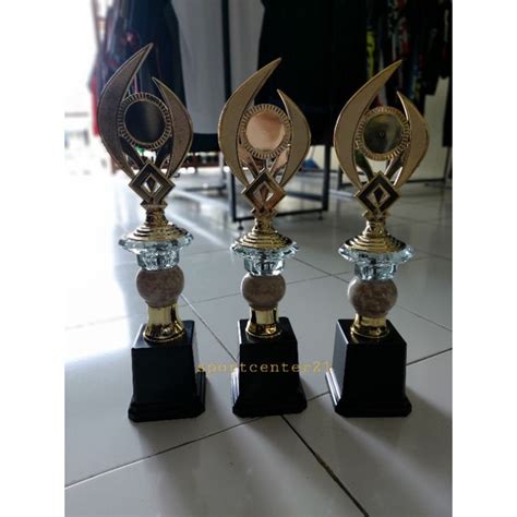 Jual Trophy Marmer Dan Kaca Tinggi Cm Lengkap Dengan Stiker Piala