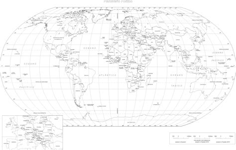 Mapa Mundi Para Colorir Com Continentes E Também Países