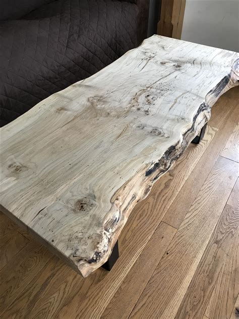 Custom Made Live Edge Spalted Maple Coffee Table By Martin Rustics