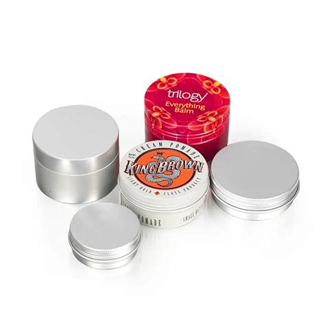 Round Lip Balm Aluminum Cosmetics Jar Cosmetic Jar Supplier