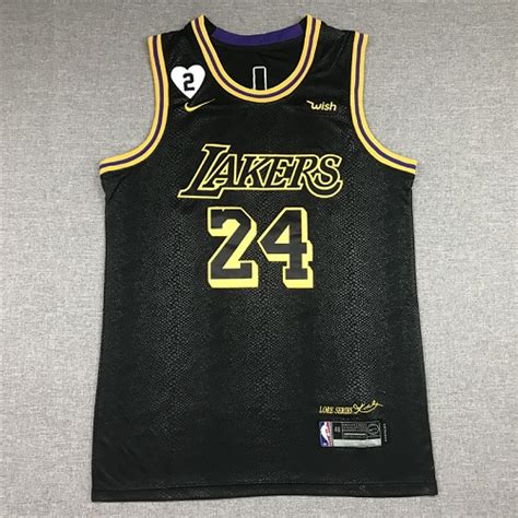 Kobe Bryant 2020 Black Mamba Los Angeles Lakers Jersey With Gigi