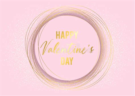 Happy Valentine Day Festive Layout Template Design Stock Illustration