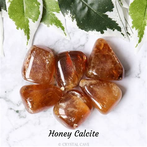 Honey Calcite Crystal Tumbled Stone Polished Stone Gemstone Self