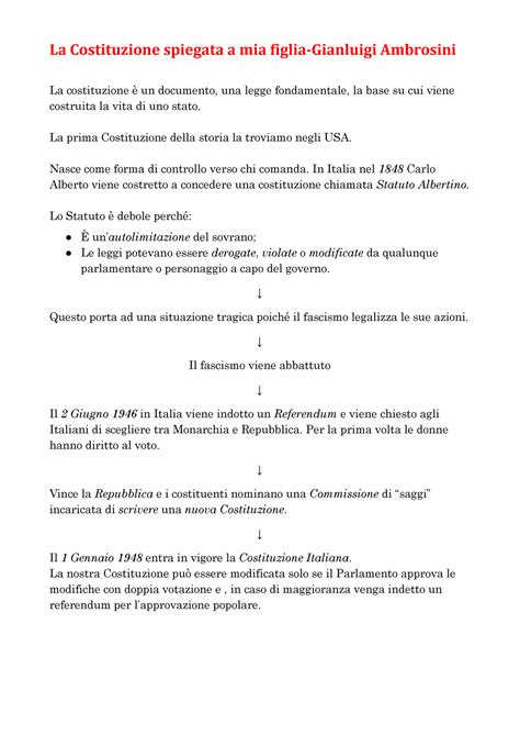 La Costituzione Spiegata A Mia Figlia La Costituzione Spiegata A Mia