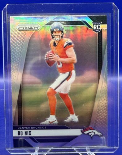 Panini Prizm Bo Nix Rookie Silver Prizm Sp Rc Denver Broncos Ebay