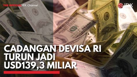 Cadangan Devisa RI Turun Jadi USD139 3 Miliar IDX CHANNEL YouTube