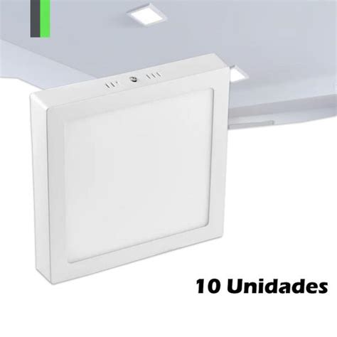 Painel Plafon Led W X Sobrepor K Branco Frio Quadrado Para